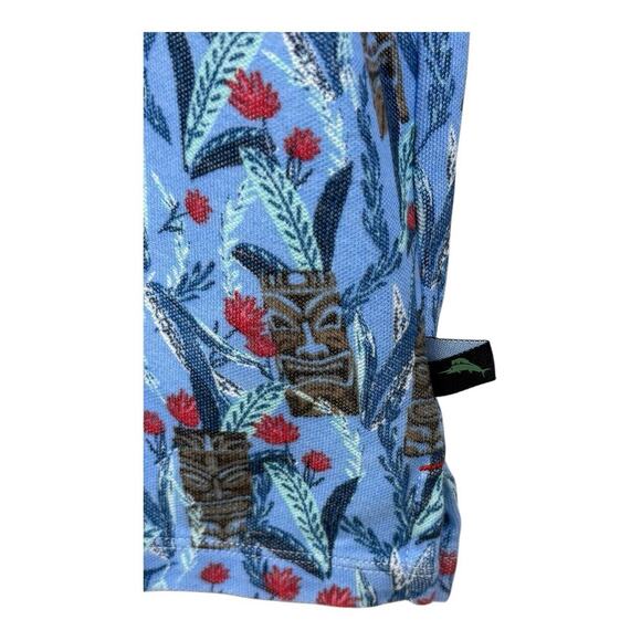 Tommy Bahama Men’s XXXL Nan Tiki Polo Shirt Short Sleeve Infinity Pool Blue Red - Picture 5 of 14